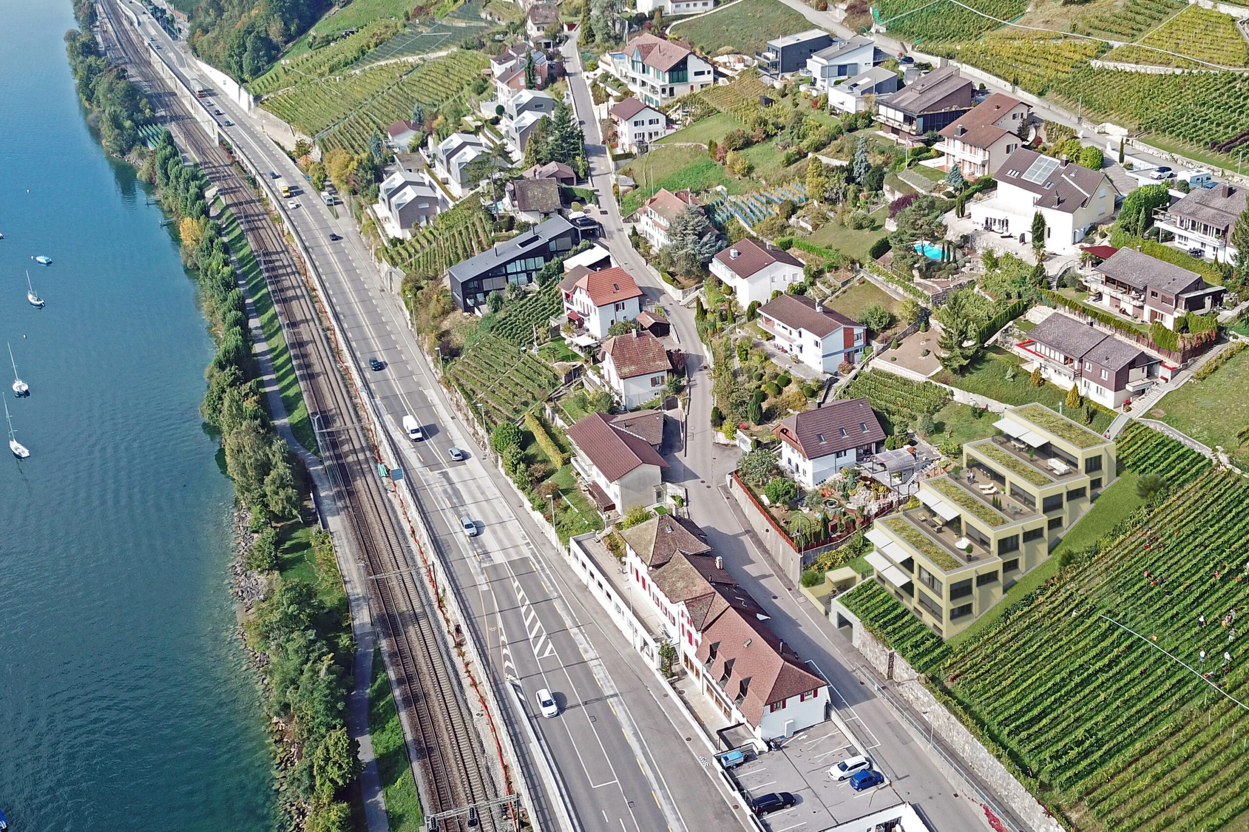 Neubau Terrassenhäuser Alfermée